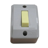 Interruptor 1 Tecla Sobrepor 10A Cinza Perlex