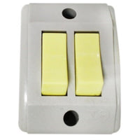 Interruptor 2 Teclas Sobrepor 10A Cinza Perlex