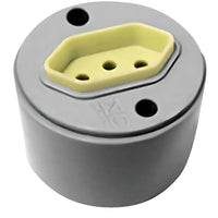 Tomada 2P+T Sorep Redonda 10A Cinza Perlex