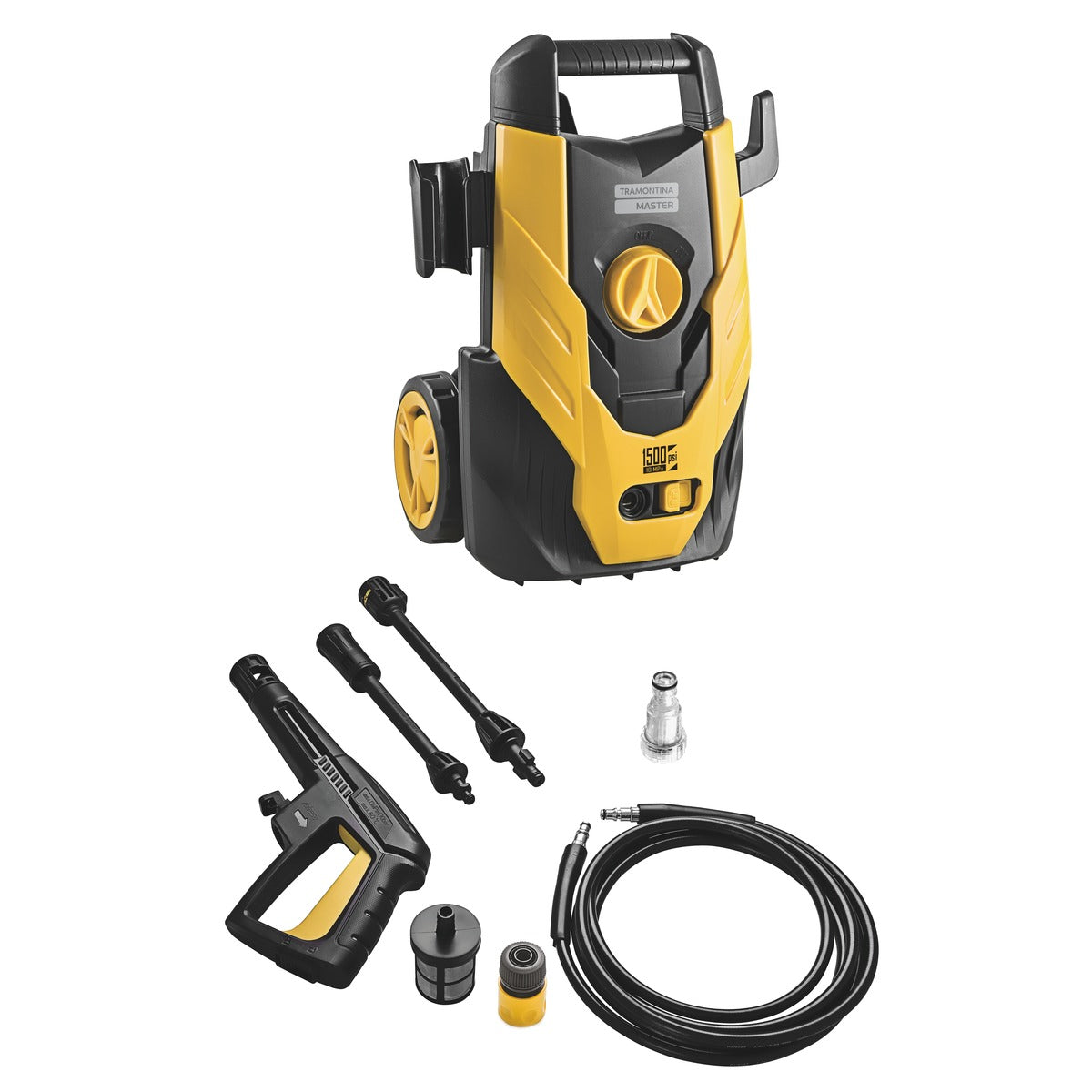 Lavadora de Alta Pressão 1200W Tramontina 127V Doméstica para Uso Eventual com Mangueira Alta Pressão 3m Jato Regulável 1500 psi