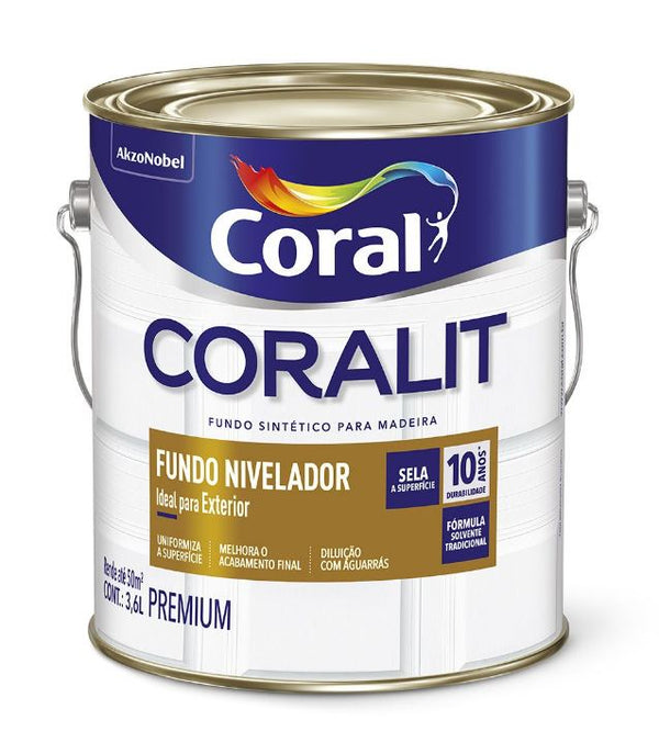 Fundo Sintético Nivelador Coralit 3,6l Branco Fosco