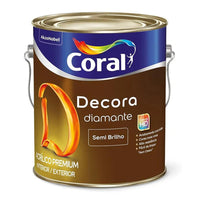 Tinta Acrílica Premium Coral Decora Diamante Semi-brilho Branco 3,6L