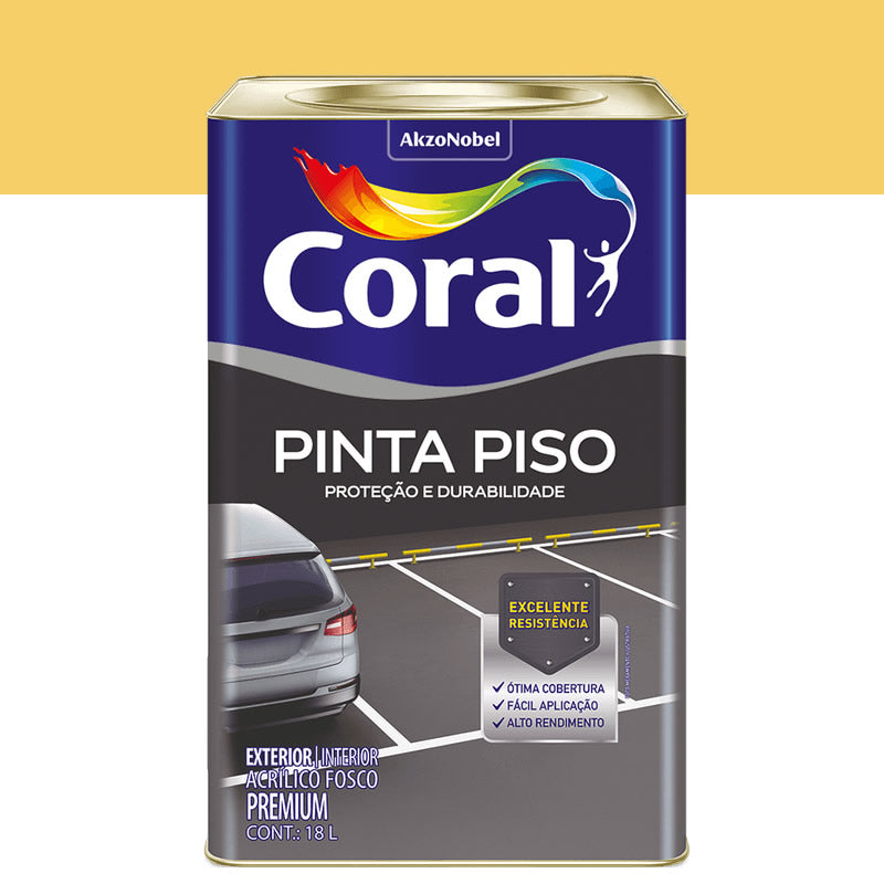 Tinta Para Piso Coral Amarelo Demarcação 18l