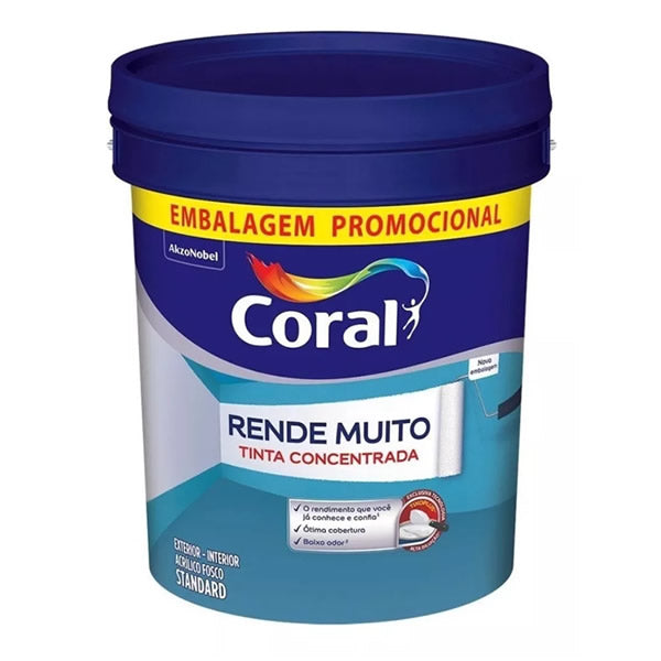 Tinta Acrílica Fosca Coral Rende Muito Branco 20 Litros