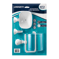 Banheiro Kit de Acessórios 3 un Attic 2003 F22 Branco Lorenzetti