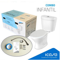 Kit Bacia Infantil Icasa Com Caixa Acoplada E Itens De Instalação