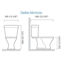 Kit Bacia Infantil Icasa Com Caixa Acoplada E Itens De Instalação