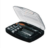 CONJUNTO PARA PARAFUSAR BLACK E DECKER 40 PEÇAS COM CH. CATRACA