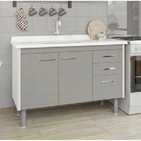 Balcão De Cozinha Rorato Valenza 2 Portas 3 Gavetas 116cm Gianduia