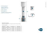 Extensor Branco Com Arejador Para Torneiras Sem Rosca Blukit 110104 - 14cm