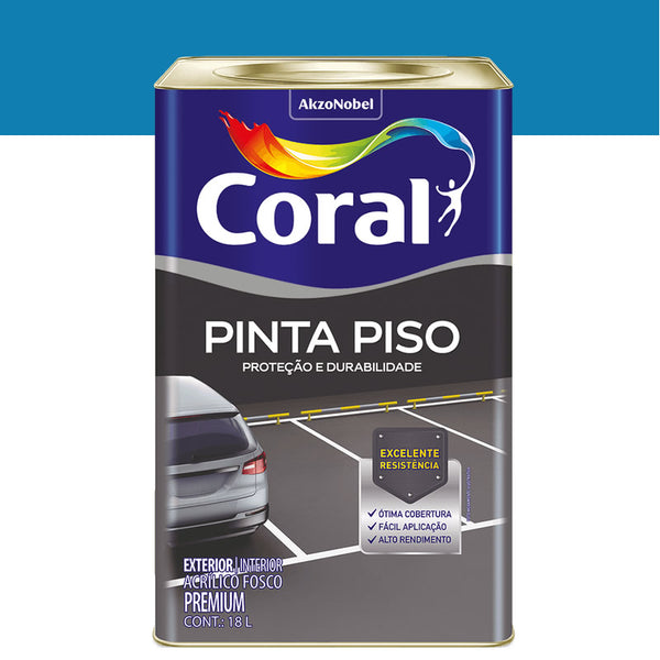Tinta Para Piso Coral Fosca Azul 18 Litros