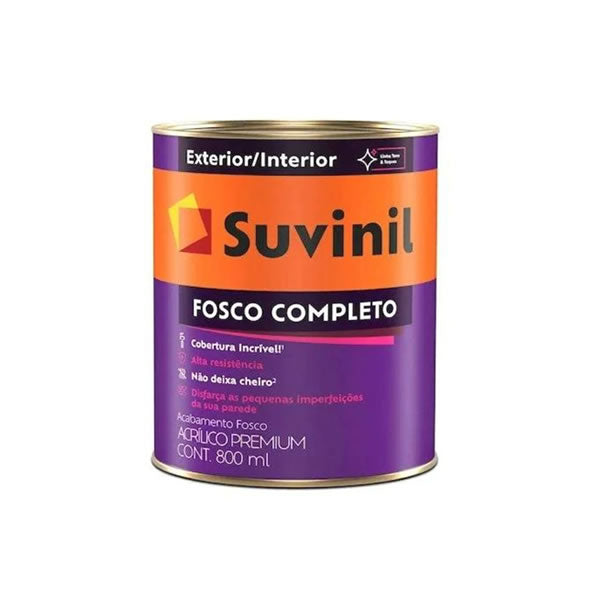 Tinta Suvinil Toque Fosco Completo 900ml Branco Neve