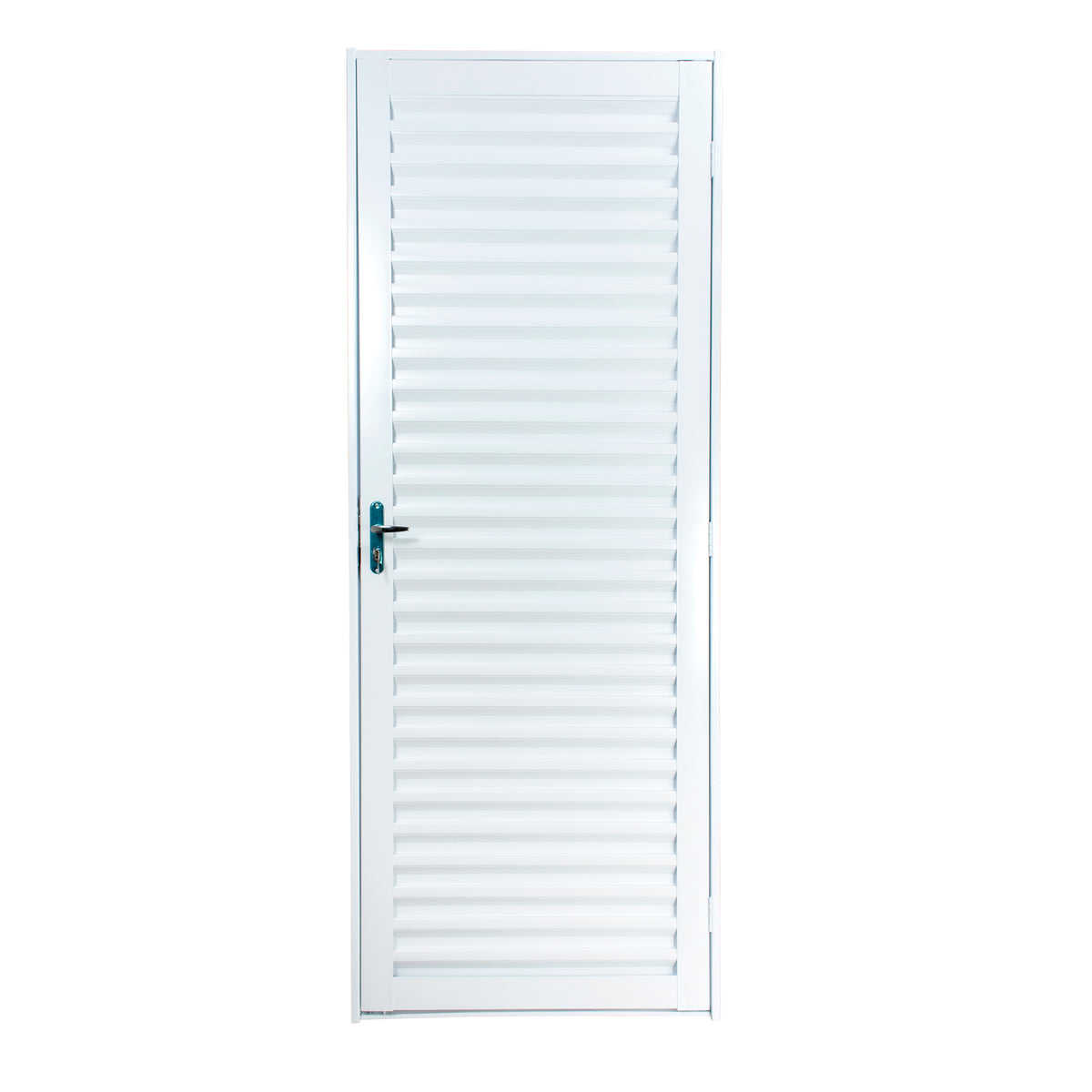 Porta Veneziana Cega Aço 84x215cm Lado Esquerdo Branca