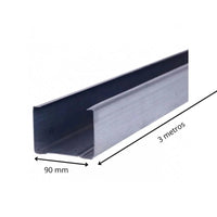 Montante para Gesso 90mm x 300cm em Aço Galvanizado