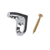 Suporte P Para Prateleira Sforplast 35x16mm Com Parafuso 8 Peças