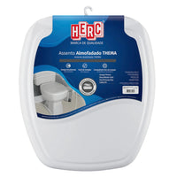 Assento Sanitário Almofadado Thema Premium Herc Cinza