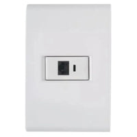 Tomada 1 RJ 45 (Cat 6)LIZ Branco Conjunto