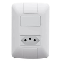 Interruptor Paralelo + Tomada 2P+T 10A Conjunto Aria