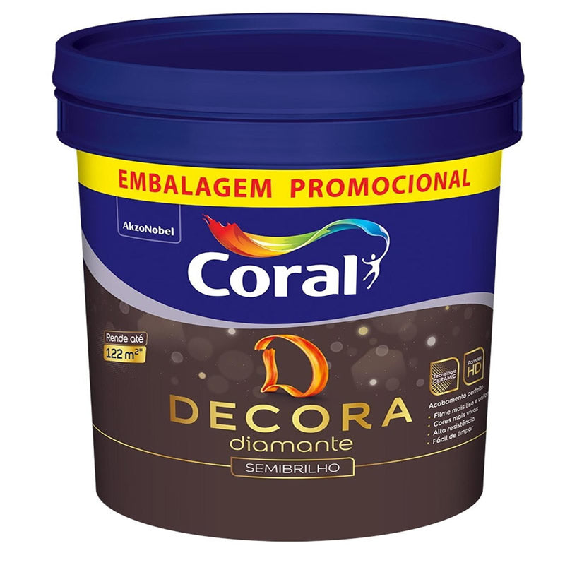 Tinta Acrílica Premium Coral Decora Diamante Branco 20 Litros