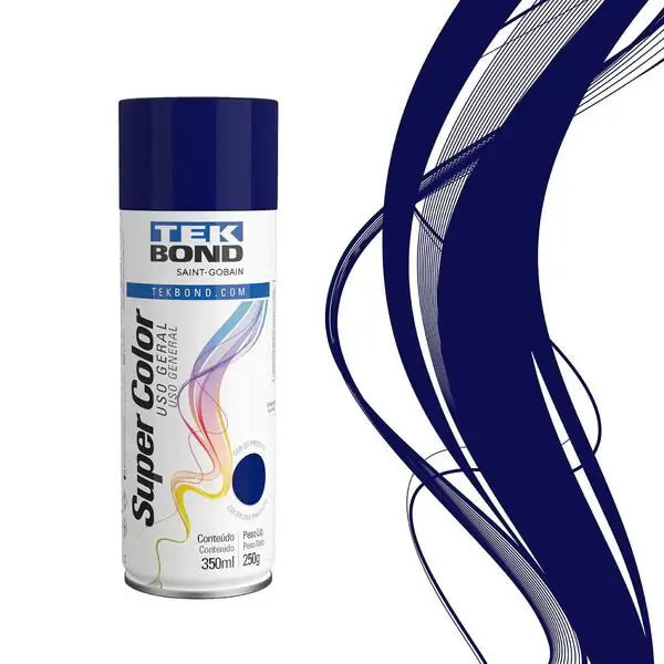 Tinta Spray Uso Geral Azul Escuro 350ml/250g Tekbond