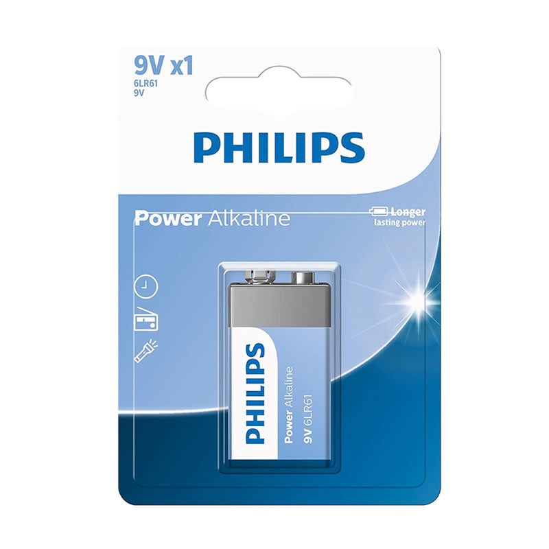 Pilha Philips Alcalina 9v
