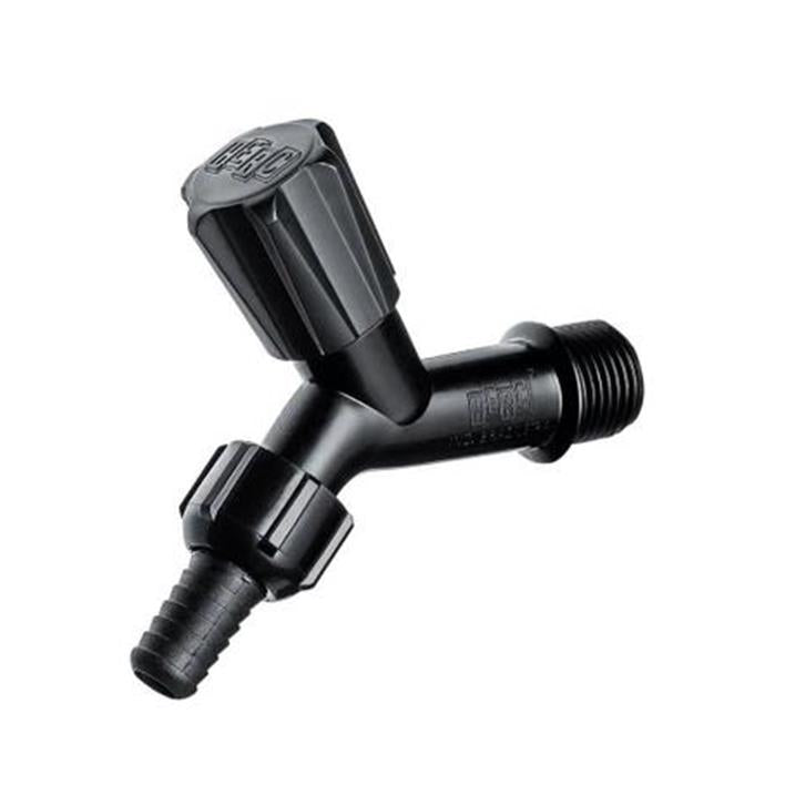 Torneira Para Jardim Herc Plástico 1/2 Com Adaptador 3/4 Preta
