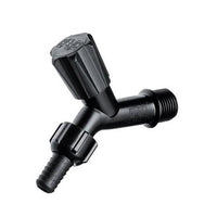 Torneira Para Jardim Herc Plástico 1/2 Com Adaptador 3/4 Preta