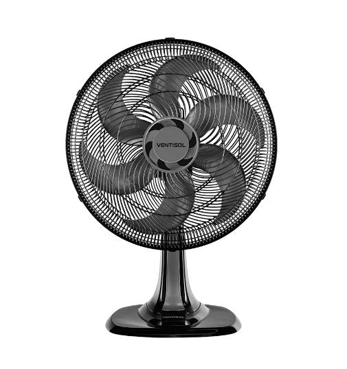 Ventilador De Mesa Ventisol Turbo 6 Pás 40cm 127v Preto E Cinza