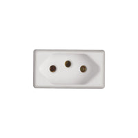 Tomada 2P+T 10A/250V Branco Tramontina