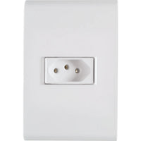 Conjunto 1 Tomada 2 Polos 10A 250V Branca Tramontina Liz