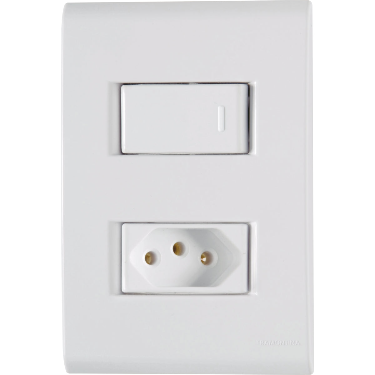 TRAMONTINA LIZ CJ 1 INTERRUPTOR SIMPLES 1 TOMADA 2P+T 20A TR