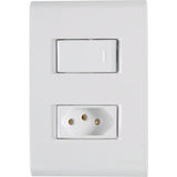TRAMONTINA LIZ CJ 1 INTERRUPTOR SIMPLES 1 TOMADA 2P+T 20A TR