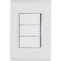 Conjunto 3 Interruptores Simples Tramontina Liz 10A 250V