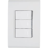 Conjunto 3 Interruptores Simples Tramontina Liz 10A 250V