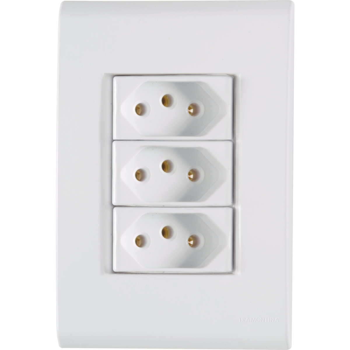 Conjunto 3 Tomadas 2p+t 10a 250v Liz Tramontina Branco