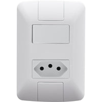 Conjunto Tramontina Aria 1 Interruptor Simples E 1 Tomada 20A