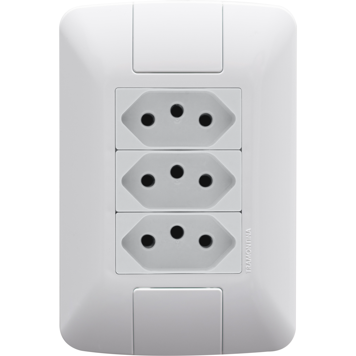 Conjunto 3 Tomadas 2 Polos 10a 250v Tramontina Aria Branco