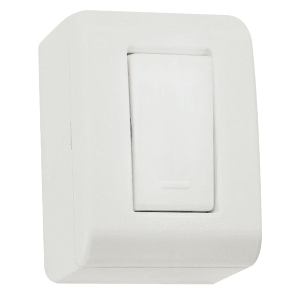Interruptor Simples Tramontina Lizflex com Caixa de Sobrepor Branco