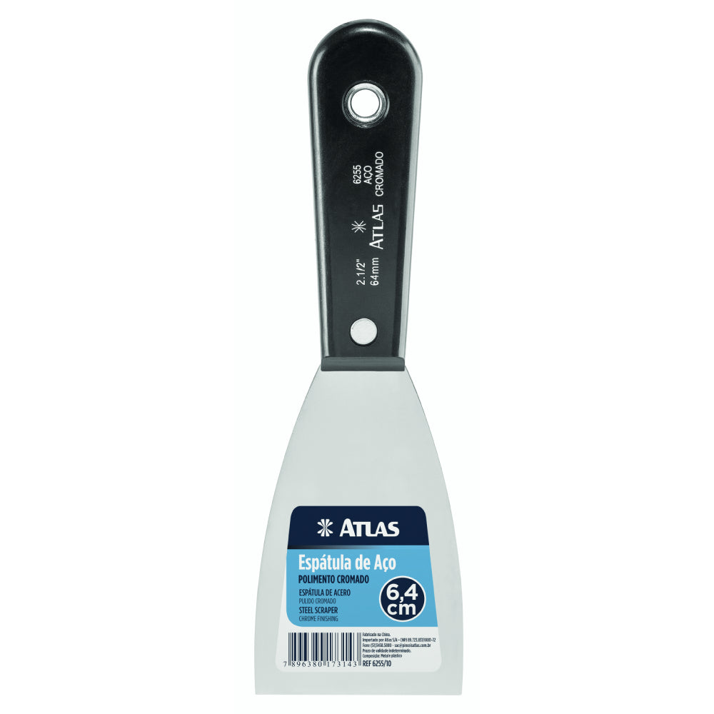 Espátula De Aço Cromado 64cm Atlas Para Raspagem