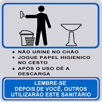 Placa De Alumínio Procedimento Sanitário Masculino Amanda Silva 15x15