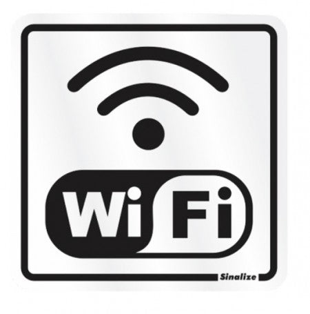 Placa De Alumínio Wi-Fi 15x15cm Amanda Silva Dos Santos