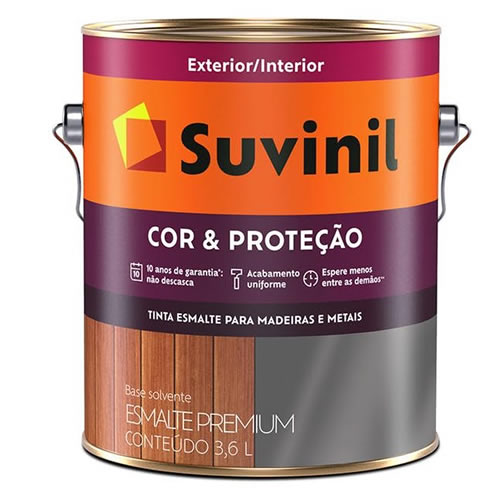 SUVINIL ESMALTE FOSCO 3,6LTS PRETO