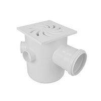 Caixa Sifonada Krona 150x75mm Com Grade Quadrada Branca