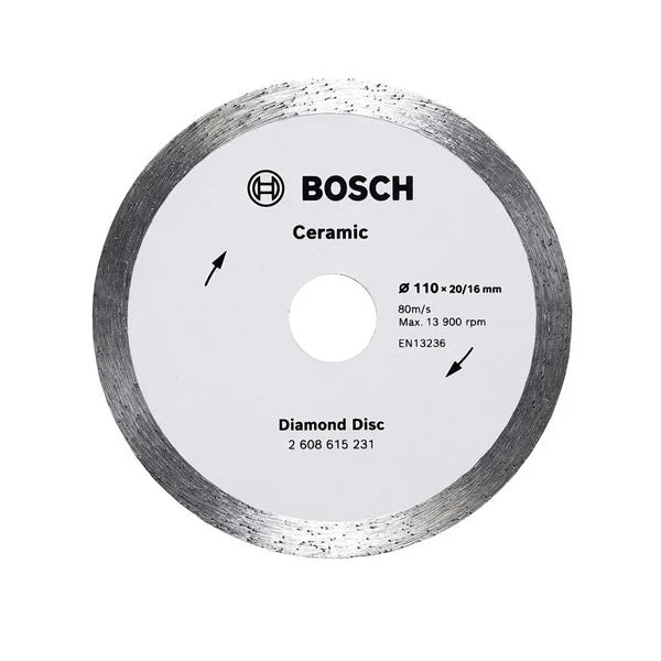 Disco Diamantado Bosch Ceramic Liso 110mm Furo 20mm