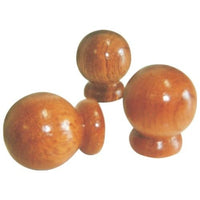 Puxador Bola Madeira Liso Cerejeira 10cm
