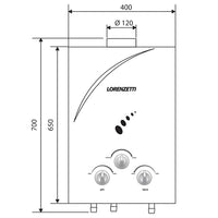 Aquecedor A Gás Lorenzetti 15l Digital Gn Lz1600de