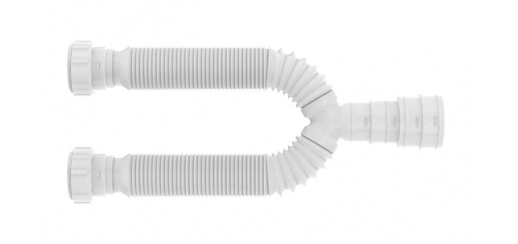 Sifão Tubo Extensivo Duplo Universal Branco Blukit