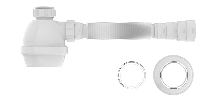 Sifão Copo Universal Metalizado Blukit Para Pias E Tanques