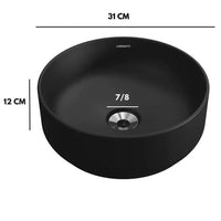 Cuba De Apoio Redonda Lorenzetti Ra32 Preto Fosco 31cm