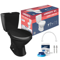 Kit Bacia Com Caixa Acoplada Loren Way Preto Lorenzetti